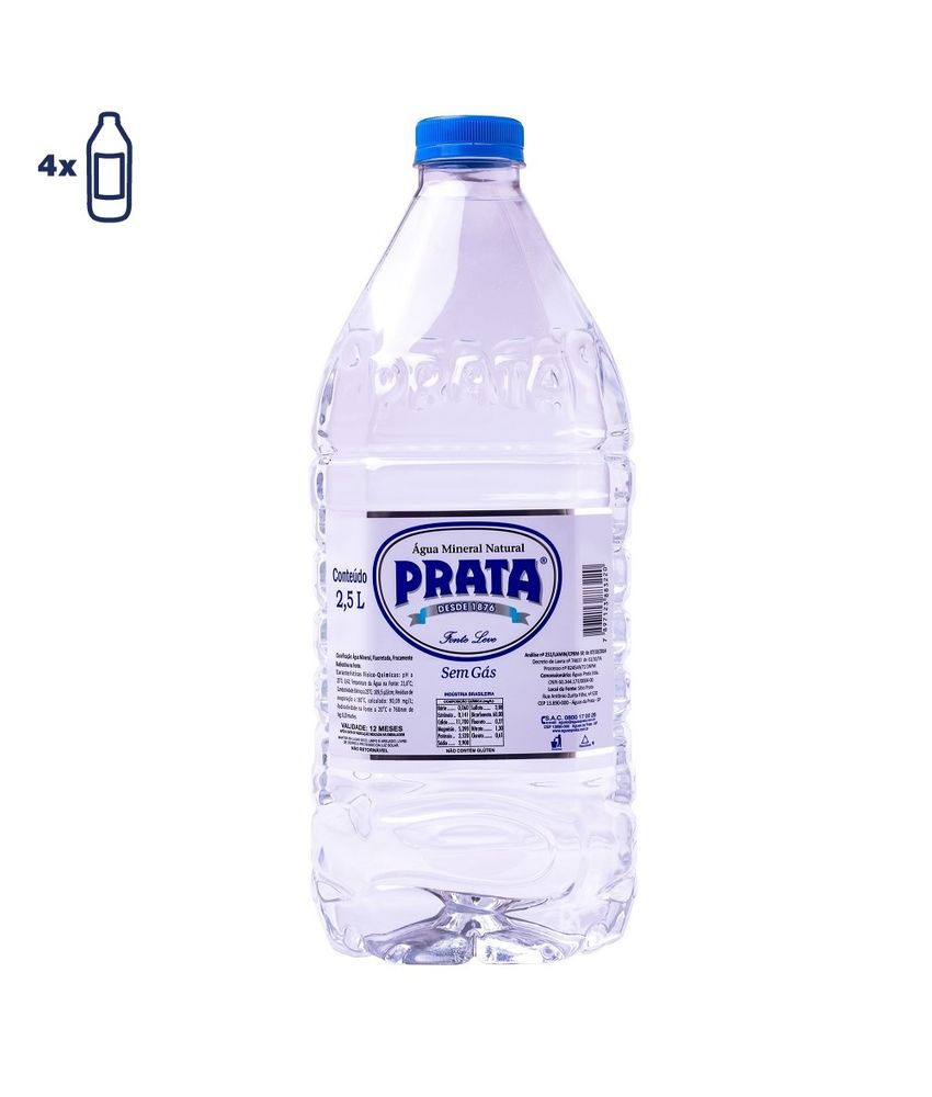 Água mineral Prata Club Soda com gás garrafa 200 mL